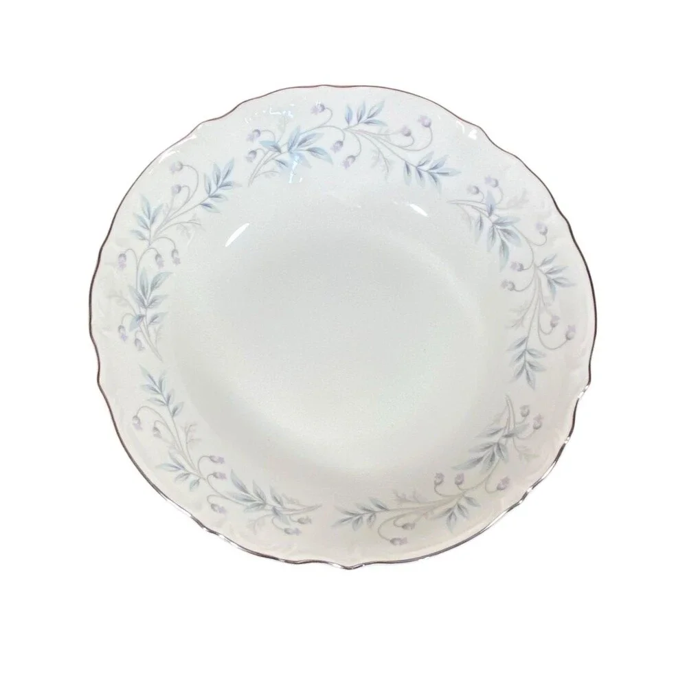 Mikasa Chalfonte Serving Bowls set of 2 Blue White Floral Pattern Vtg Fine China